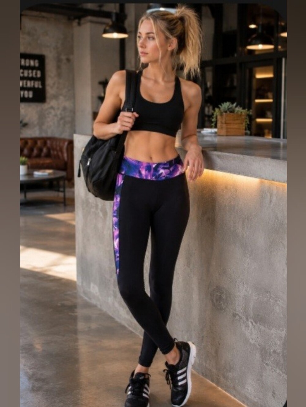 Blackmilk Purple Ninja Spike Black Leggings NWOT Size XXS Activewear Streetwear